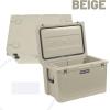 imageCAMPZERO 110L11623 Quart Cooler Ice Chest Perfect for Drinks Boating Hunting Fishing Camping with 4 Moldedin Cup Holders Comfort Grip Handles and Thick Walled for Extended Ice RetentionBeige