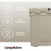 imageCAMPZERO 110L11623 Quart Cooler Ice Chest Perfect for Drinks Boating Hunting Fishing Camping with 4 Moldedin Cup Holders Comfort Grip Handles and Thick Walled for Extended Ice RetentionBeige