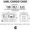 imageCAMPZERO 148L Premium Cargo ampamp Equipment Storage Case with Coated Stainless Steel Latching and Locking System GreyBlack