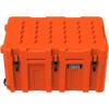 imageCAMPZERO 148L Premium Cargo ampamp Equipment Storage Case with Coated Stainless Steel Latching and Locking System GreyBurnt Orange