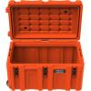 imageCAMPZERO 148L Premium Cargo ampamp Equipment Storage Case with Coated Stainless Steel Latching and Locking System GreyBurnt Orange