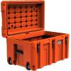 imageCAMPZERO 148L Premium Cargo ampamp Equipment Storage Case with Coated Stainless Steel Latching and Locking System GreyBurnt Orange