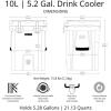 imageCAMPZERO 20L Drink Cooler with 2 Moldedin Beverage Holders