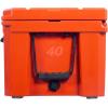 imageCAMPZERO 40L42 Quart Hard Cooler Ice Chest Perfect for Drinks Beach Picnics Boating Hunting Camping and Travel with 4 Moldedin Cup Holders and Comfort Grip HandlesCZ Orange