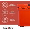 imageCAMPZERO 40L42 Quart Hard Cooler Ice Chest Perfect for Drinks Beach Picnics Boating Hunting Camping and Travel with 4 Moldedin Cup Holders and Comfort Grip HandlesCZ Orange