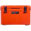 imageCAMPZERO 40L42 Quart Hard Cooler Ice Chest Perfect for Drinks Beach Picnics Boating Hunting Camping and Travel with 4 Moldedin Cup Holders and Comfort Grip HandlesCZ Orange