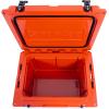 imageCAMPZERO 40L42 Quart Hard Cooler Ice Chest Perfect for Drinks Beach Picnics Boating Hunting Camping and Travel with 4 Moldedin Cup Holders and Comfort Grip HandlesCZ Orange