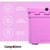 imageCAMPZERO 40L42 Quart Hard Cooler Ice Chest Perfect for Drinks Beach Picnics Boating Hunting Camping and Travel with 4 Moldedin Cup Holders and Comfort Grip HandlesPink