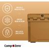 imageCAMPZERO 40L42 Quart Hard Cooler Ice Chest Perfect for Drinks Beach Picnics Boating Hunting Camping and Travel with 4 Moldedin Cup Holders and Comfort Grip HandlesClay