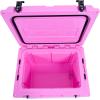 imageCAMPZERO 40L42 Quart Hard Cooler Ice Chest Perfect for Drinks Beach Picnics Boating Hunting Camping and Travel with 4 Moldedin Cup Holders and Comfort Grip HandlesPink