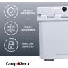 imageCAMPZERO 40L42 Quart Hard Cooler Ice Chest Perfect for Drinks Beach Picnics Boating Hunting Camping and Travel with 4 Moldedin Cup Holders and Comfort Grip HandlesWhite