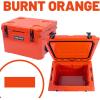 imageCAMPZERO 40L42 Quart Hard Cooler Ice Chest Perfect for Drinks Beach Picnics Boating Hunting Camping and Travel with 4 Moldedin Cup Holders and Comfort Grip HandlesCZ Orange