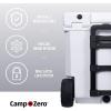 imageCAMPZERO 50L 52 Quart Hard Cooler with EasyRoll Oversized Wheels Extendable Aluminum Pull Handle Perfect Insulated Ice Chest for Beverages Beach Camping Family Picnics Fishing and BoatingWhite