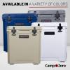 imageCAMPZERO 50L 52 Quart Hard Cooler with EasyRoll Oversized Wheels Extendable Aluminum Pull Handle Perfect Insulated Ice Chest for Beverages Beach Camping Family Picnics Fishing and BoatingBeige