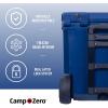 imageCAMPZERO 50L 52 Quart Hard Cooler with EasyRoll Oversized Wheels Extendable Aluminum Pull Handle Perfect Insulated Ice Chest for Beverages Beach Camping Family Picnics Fishing and BoatingNavy