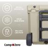 imageCAMPZERO 50L 52 Quart Hard Cooler with EasyRoll Oversized Wheels Extendable Aluminum Pull Handle Perfect Insulated Ice Chest for Beverages Beach Camping Family Picnics Fishing and BoatingBeige