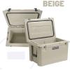 imageCAMPZERO 60L CoolerIce Chest with 4 Moldedin Cup Holders and NoLose Drain PlugBeige