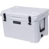 imageCAMPZERO 60L CoolerIce Chest with 4 Moldedin Cup Holders and NoLose Drain PlugWhite