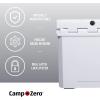imageCAMPZERO 60L CoolerIce Chest with 4 Moldedin Cup Holders and NoLose Drain PlugWhite