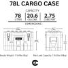 imageCAMPZERO Premium 78L Cargo ampamp Equipment Storage Case with Coated Stainless Steel Latching and Locking System GreyBlack