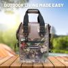 imageCAMPZERO Roll Top Cooler Bag with Backpack StrapsBeigeCamo