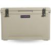 imageCAMPZERO 110L11623 Quart Cooler Ice Chest Perfect for Drinks Boating Hunting Fishing Camping with 4 Moldedin Cup Holders Comfort Grip Handles and Thick Walled for Extended Ice RetentionBeige