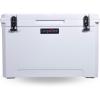 imageCAMPZERO 110L11623 Quart Cooler Ice Chest Perfect for Drinks Boating Hunting Fishing Camping with 4 Moldedin Cup Holders Comfort Grip Handles and Thick Walled for Extended Ice RetentionWhite