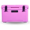 imageCAMPZERO 40L42 Quart Hard Cooler Ice Chest Perfect for Drinks Beach Picnics Boating Hunting Camping and Travel with 4 Moldedin Cup Holders and Comfort Grip HandlesPink