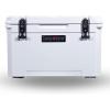 imageCAMPZERO 40L42 Quart Hard Cooler Ice Chest Perfect for Drinks Beach Picnics Boating Hunting Camping and Travel with 4 Moldedin Cup Holders and Comfort Grip HandlesWhite