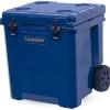 imageCAMPZERO 50L 52 Quart Hard Cooler with EasyRoll Oversized Wheels Extendable Aluminum Pull Handle Perfect Insulated Ice Chest for Beverages Beach Camping Family Picnics Fishing and BoatingNavy