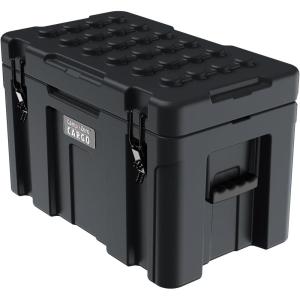 imageCAMPZERO Premium 78L Cargo ampamp Equipment Storage Case with Coated Stainless Steel Latching and Locking System GreyBlack