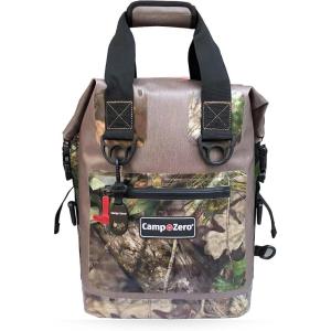 imageCAMPZERO Roll Top Cooler Bag with Backpack StrapsBeigeCamo