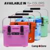 imageCAMPZERO 10L106 Quart Portable Hard Cooler Ice Chest Perfect for Drinks Lunch Beach Picnics Boating Camping and Travel with 2 Moldedin Cup Holders and Folding Aluminum HandlePink