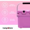 imageCAMPZERO 10L106 Quart Portable Hard Cooler Ice Chest Perfect for Drinks Lunch Beach Picnics Boating Camping and Travel with 2 Moldedin Cup Holders and Folding Aluminum HandlePink