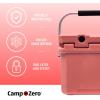 imageCAMPZERO 10L106 Quart Portable Hard Cooler Ice Chest Perfect for Drinks Lunch Beach Picnics Boating Camping and Travel with 2 Moldedin Cup Holders and Folding Aluminum HandleCoral