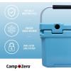 imageCAMPZERO 10L106 Quart Portable Hard Cooler Ice Chest Perfect for Drinks Lunch Beach Picnics Boating Camping and Travel with 2 Moldedin Cup Holders and Folding Aluminum HandleSky Blue