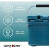 imageCAMPZERO 10L106 Quart Portable Hard Cooler Ice Chest Perfect for Drinks Lunch Beach Picnics Boating Camping and Travel with 2 Moldedin Cup Holders and Folding Aluminum HandleDark Turquoise
