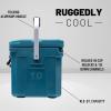 imageCAMPZERO 10L106 Quart Portable Hard Cooler Ice Chest Perfect for Drinks Lunch Beach Picnics Boating Camping and Travel with 2 Moldedin Cup Holders and Folding Aluminum HandleDark Turquoise