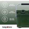 imageCAMPZERO 10L106 Quart Portable Hard Cooler Ice Chest Perfect for Drinks Lunch Beach Picnics Boating Camping and Travel with 2 Moldedin Cup Holders and Folding Aluminum HandleDark Green