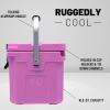 imageCAMPZERO 10L106 Quart Portable Hard Cooler Ice Chest Perfect for Drinks Lunch Beach Picnics Boating Camping and Travel with 2 Moldedin Cup Holders and Folding Aluminum HandlePink