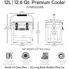 imageCAMPZERO 12  126 Qt Cooler with 2 Moldedin Cup Holders ampamp Folding Aluminum Handle  Thick Walled Freezer Grade Cooler with Secure Locking System ampamp Tie Down Channels Navy