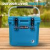 imageCAMPZERO 12  126 Qt Premium Cooler with Moldedin Cup Holders and Folding Aluminum Handle Turquoise CZ12LDT
