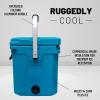 imageCAMPZERO 12  126 Qt Premium Cooler with Moldedin Cup Holders and Folding Aluminum Handle Turquoise CZ12LDT