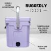 imageCAMPZERO 12L126 Quart Portable Hard Cooler Ice Chest Perfect for Drinks Lunch Beach Picnics Boating Camping and Travel with 2 Moldedin Cup Holders and Folding Aluminum HandleLavender