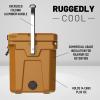 imageCAMPZERO 12L126 Quart Portable Hard Cooler Ice Chest Perfect for Drinks Lunch Beach Picnics Boating Camping and Travel with 2 Moldedin Cup Holders and Folding Aluminum HandleClay