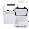 imageCAMPZERO 12L126 Quart Portable Hard Cooler Ice Chest Perfect for Drinks Lunch Beach Picnics Boating Camping and Travel with 2 Moldedin Cup Holders and Folding Aluminum HandleWhite