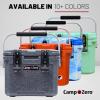 imageCAMPZERO 12L126 Quart Portable Hard Cooler Ice Chest Perfect for Drinks Lunch Beach Picnics Boating Camping and Travel with 2 Moldedin Cup Holders and Folding Aluminum HandleSage