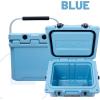imageCAMPZERO 12L126 Quart Portable Hard Cooler Ice Chest Perfect for Drinks Lunch Beach Picnics Boating Camping and Travel with 2 Moldedin Cup Holders and Folding Aluminum HandleSky Blue