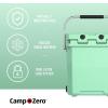 imageCAMPZERO 16L169 Quart Portable Hard Cooler with Divider Perfect for Drinks Wine Bottles Lunch Beach Picnics Boating Camping Travel with 2 Moldedin Cup Holders and Folding Aluminum HandleMint Green