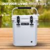 imageCAMPZERO 16L169 Quart Portable Hard Cooler with Divider Perfect for Drinks Wine Bottles Lunch Beach Picnics Boating Camping Travel with 2 Moldedin Cup Holders and Folding Aluminum HandleWhite